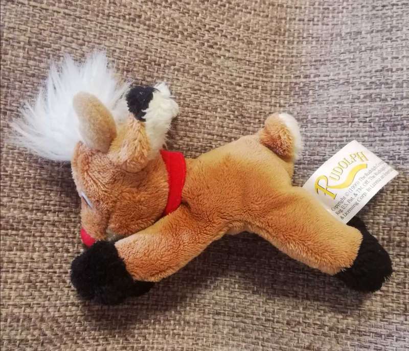 Adorable Little Rudolph the Red Nose Reindeer Keyholder. 12cm.