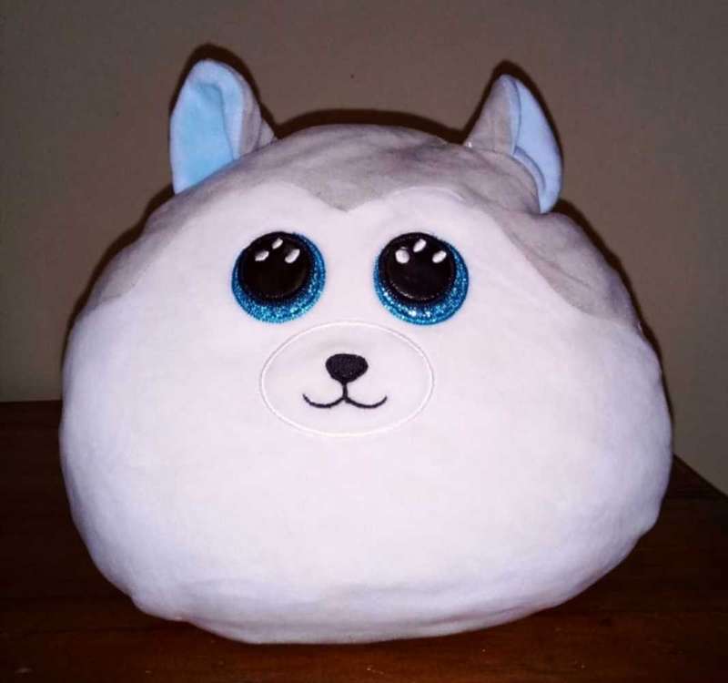TY Squish A Boo Slush the Husky. A Plush Soft Toy/Pillow. 23cm.