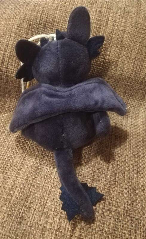 Toothless From How To Train Your Dragon. Soft Dark Purple, Plush Toy. 12cm.