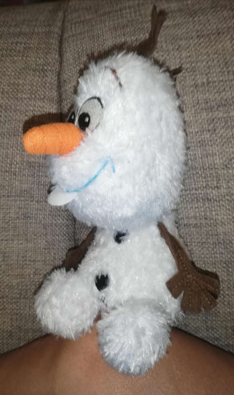 Disney's Olaf the Little Plush Snowman from Frozen! Plush Glitter Toy.  25cm.