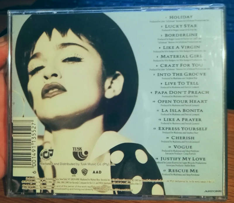 The immaculate collection. Madonna. CD.