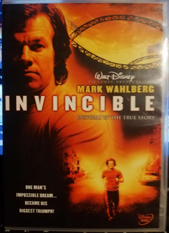 Invincible. Mark Wahlberg. A true story. Walt Disney Movie. DVD.