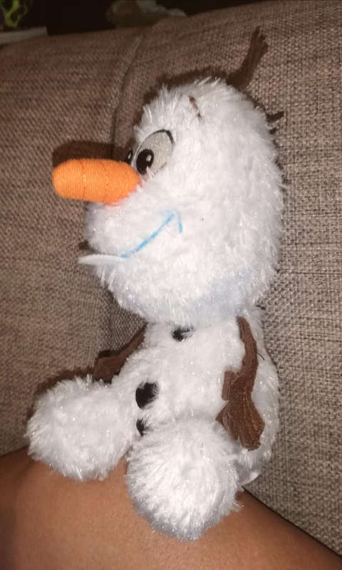 Disney's Olaf the Little Plush Snowman from Frozen! Plush Glitter Toy.  25cm.