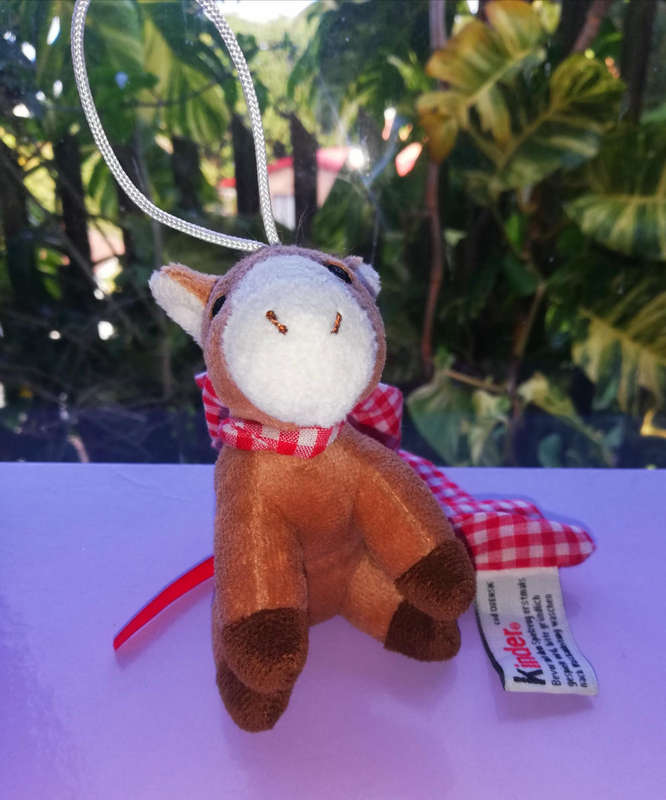 Collectable Pony and checkered Bag Kinder Surprise -  Ferrero Soft Toy. 26cm.