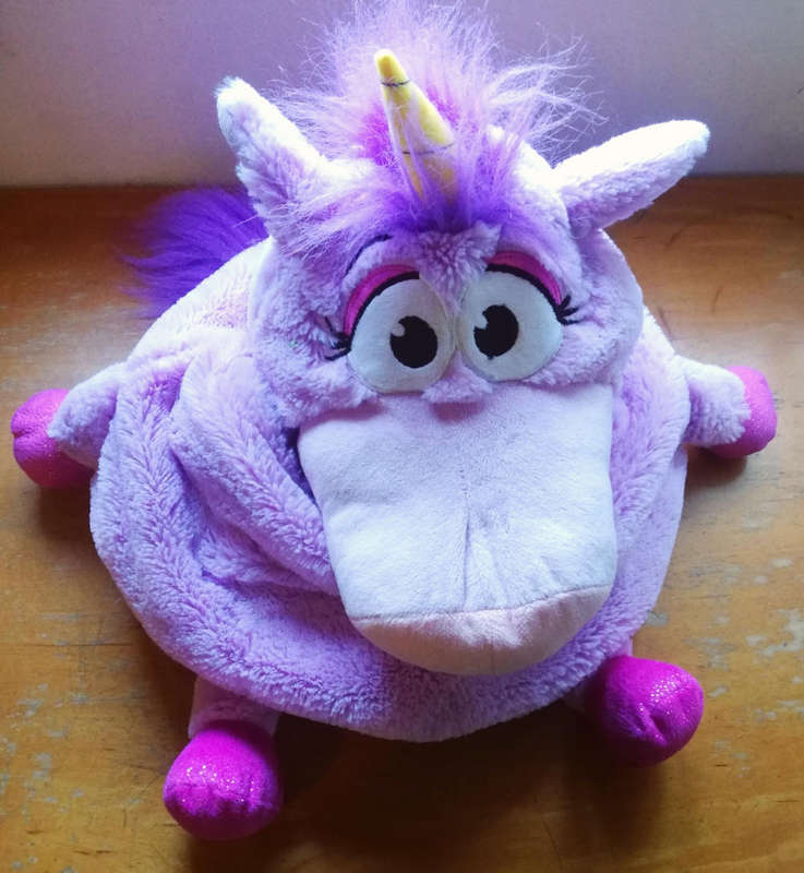 Tummy Stuffers! A Unicorn Plush Purple Storage Toy. Hours of Fun!
