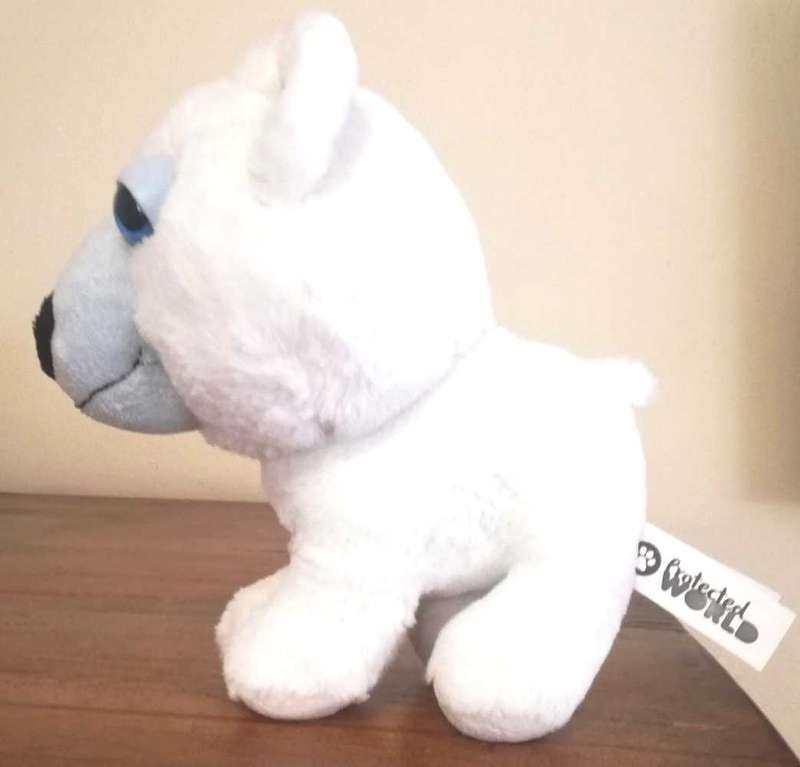 Protected World. Big Headz Plush Bear Polar Toy! 25cm.