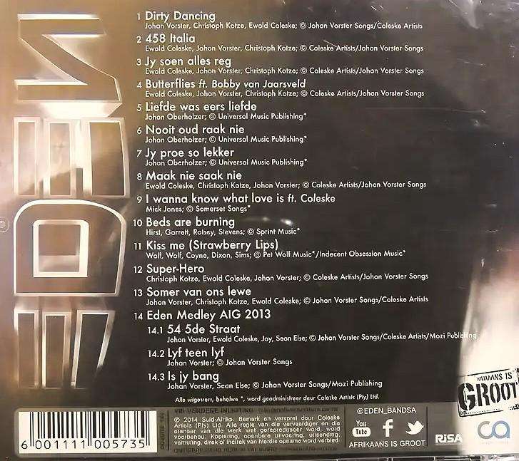 Eden  Nooit oud raak nie (CD).