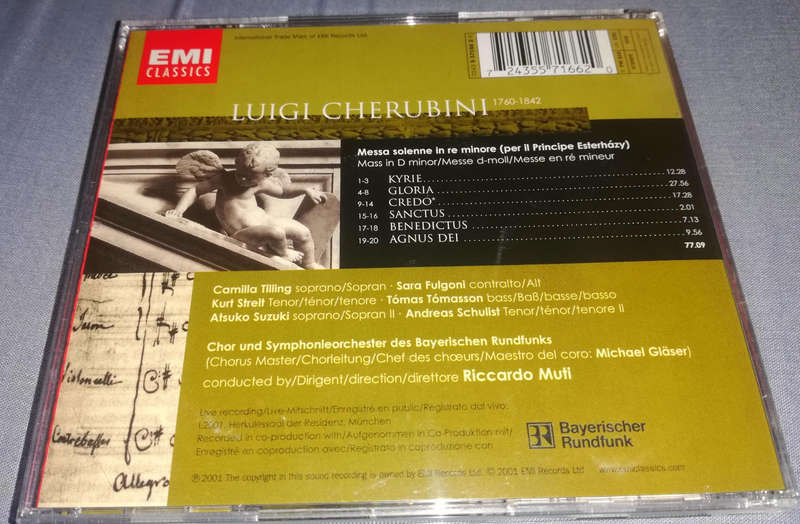 Cherubini Messa solenne per il Principe Esterhazy. Riccardo Muti. EMI Classics. CD.