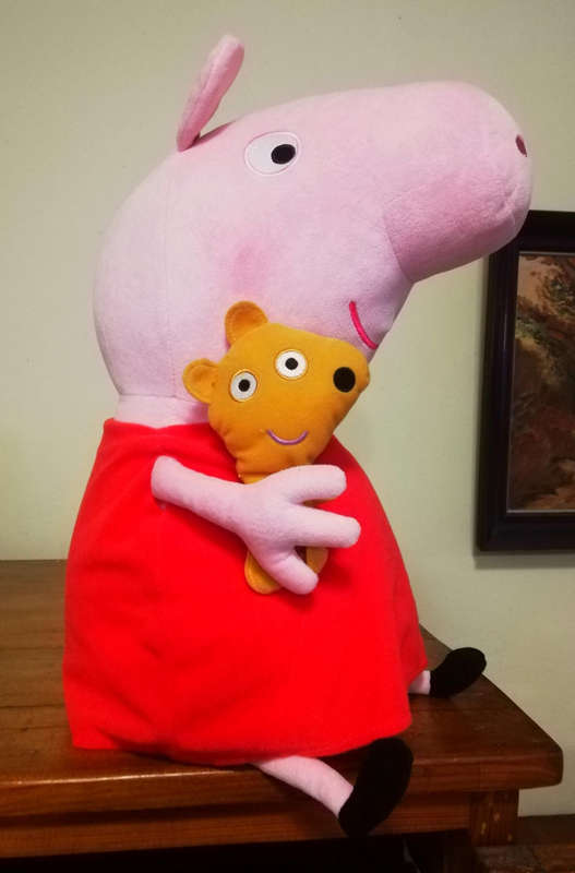 A beautiful Peppa Pig with Teddy. Large plush soft toy. 50cm.  Special price!
