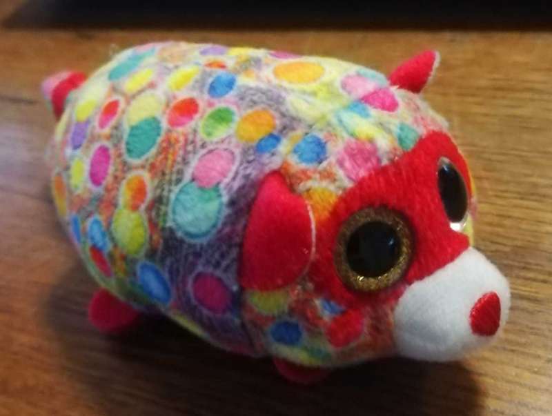McDonald's Beanie Boos Teeny TY's. Stackable Happy Meal Toy 2019. Rugger the Red Raccoon. 13cm.