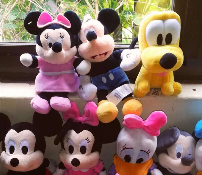 9x Disney plush Mickey's and Minnies, a Donald and a Pluto too! A Happy Family at a Great Price!