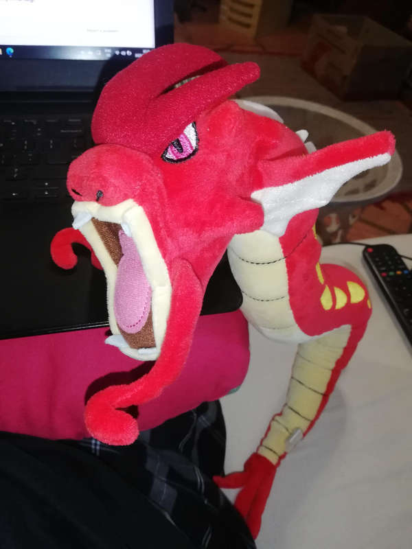 Rare Shiny Gyarados soft toy, a plush Pokemon. 60cm.