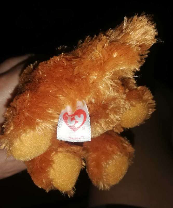 Collectable TY Beanie Boo Plush Chow Dog named Barley. 16cm.