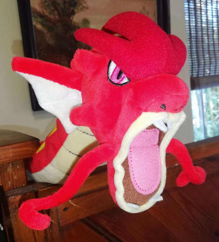 Rare Shiny Gyarados soft toy, a plush Pokemon. 60cm.