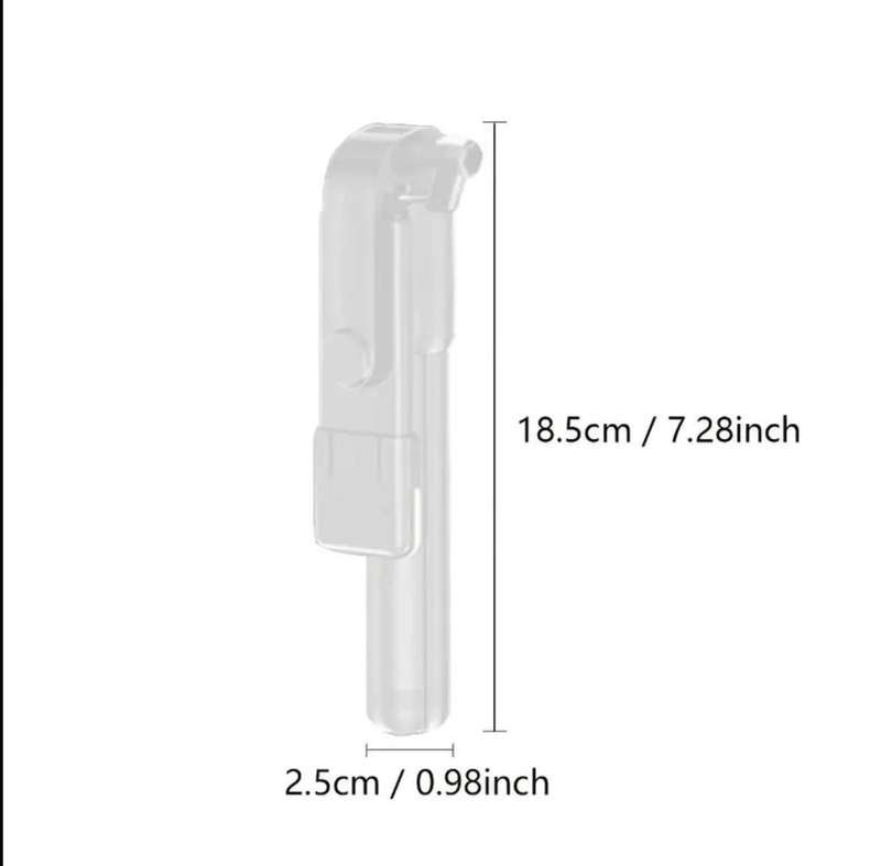 Tripod Selfie Stick with Light & Remote - White
