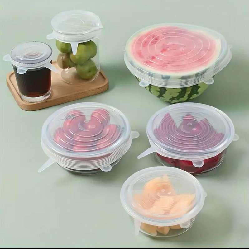 6-Pack Silicone FlexiSeal Food Covers  Reusable & Dishwasher Safe