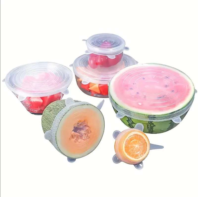 6-Pack Silicone FlexiSeal Food Covers  Reusable & Dishwasher Safe