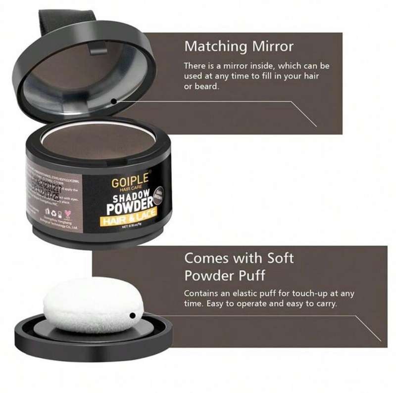 Hair Line Cover Powder  Black | 10g | Covers Thinning Areas & Hair Loss