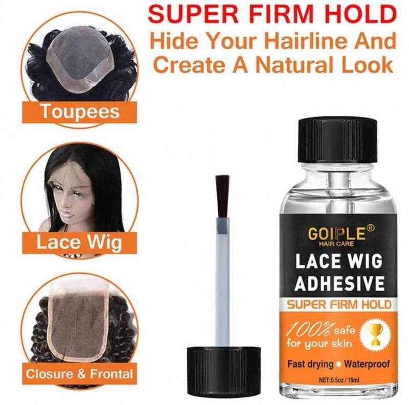 Goiple Lace Wig Adhesive  Strong Hold Glue for Lace & Polyurethane | Dries Clear | 15ml