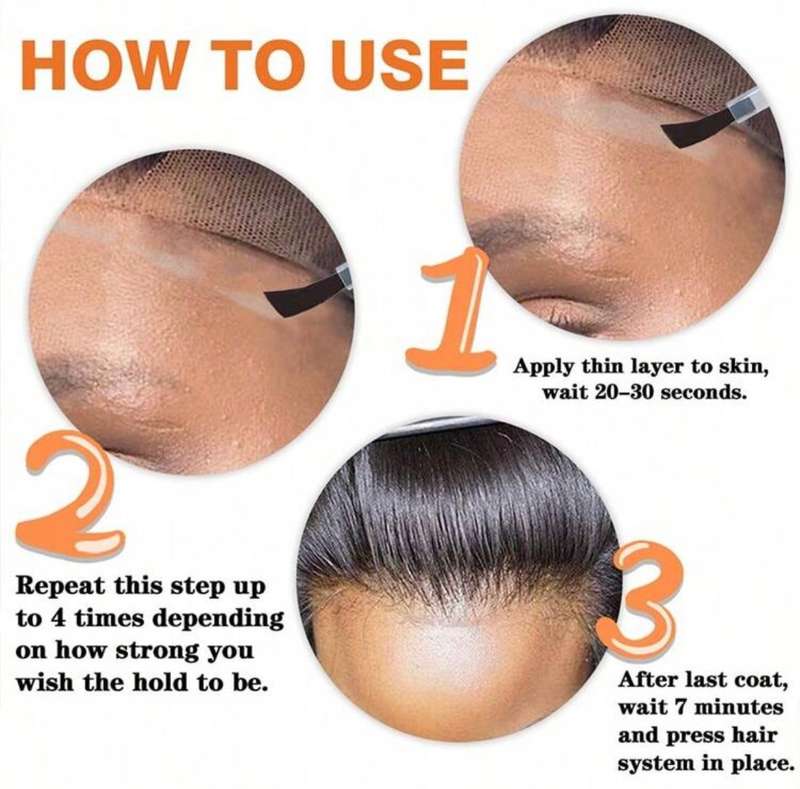 Goiple Lace Wig Adhesive  Strong Hold Glue for Lace & Polyurethane | Dries Clear | 15ml
