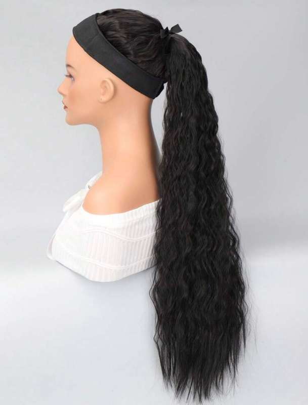 34-Inch Long Curly Ponytail Extension  Tie-On | Synthetic Hair