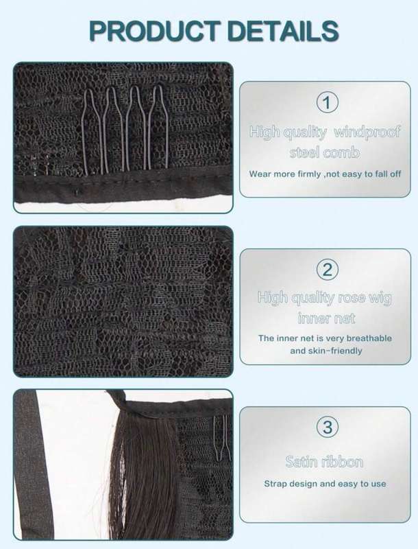 34-Inch Long Curly Ponytail Extension  Tie-On | Synthetic Hair