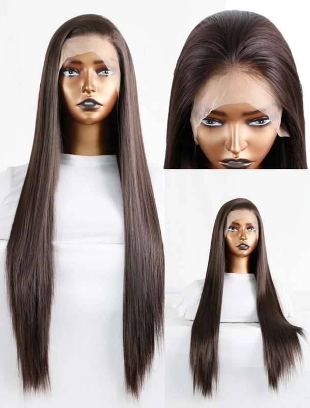 24-Inch Lace Front Wig  Synthetic Hair | Natural Hairline | Sleek & Stylish