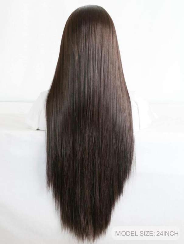 24-Inch Lace Front Wig  Synthetic Hair | Natural Hairline | Sleek & Stylish