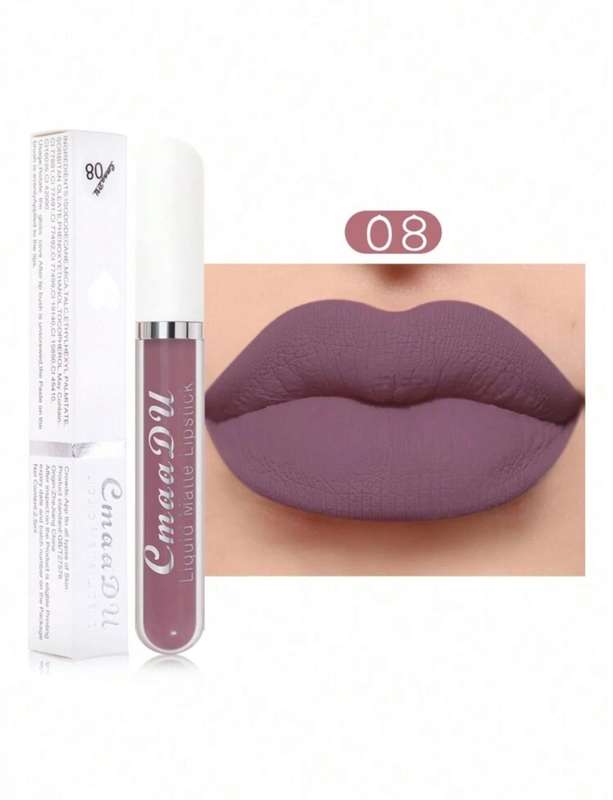 Matte Waterproof Long-Lasting Lip Gloss  Shady Dusty Rose