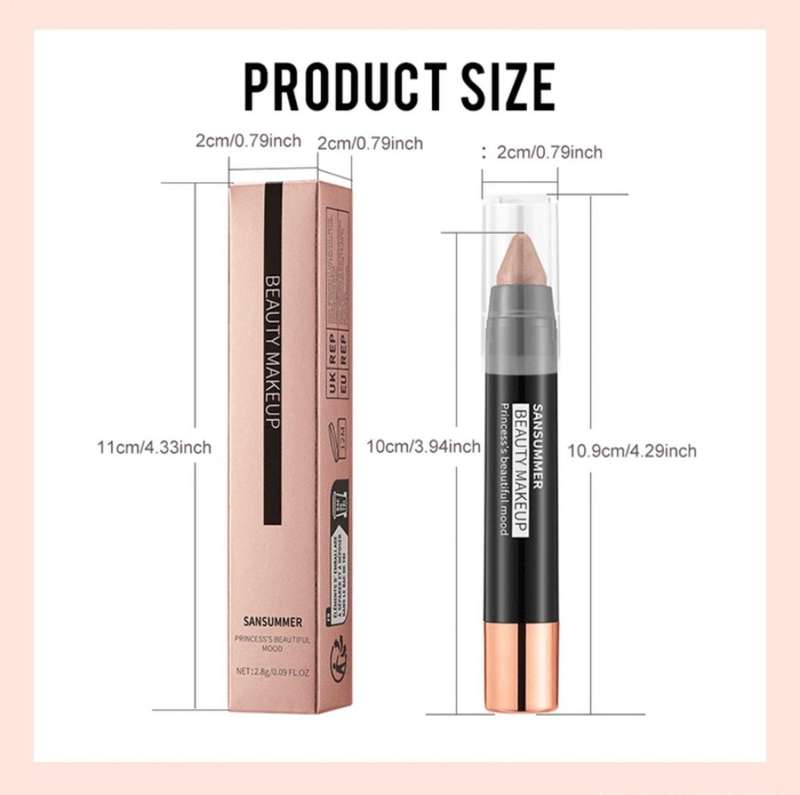 Waterproof Eyeshadow Stick  Light Grey Pink (Matte Shimmer Finish)