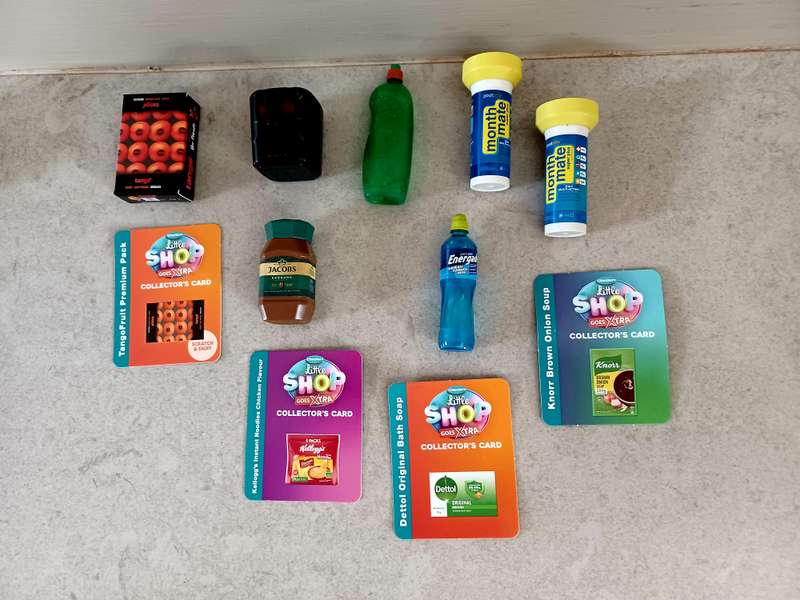 7 x LITTLE SHOP Toys (including: Energade, Jacobs, Month Mate & Tango) 4 x Cards (LIT051)
