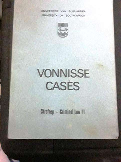 Vonnisse - Cases - Unisa - Strafreg - Criminal Law II