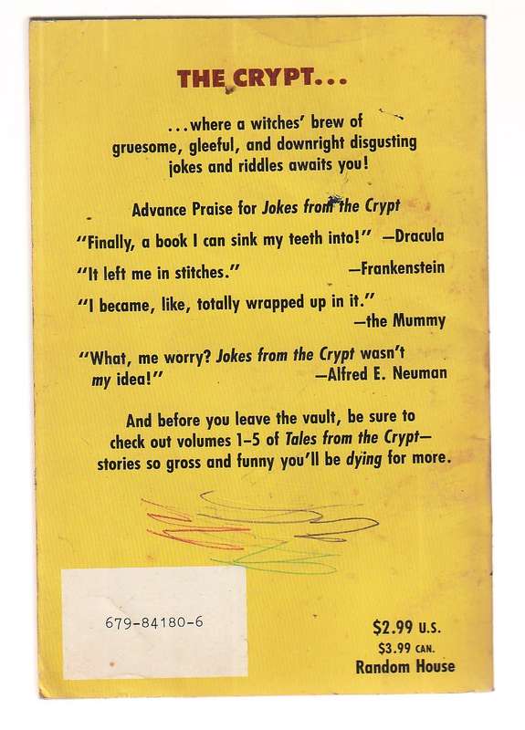Jokes from the Crypt - told by the Crypt-keeper - the Vault-keeper and the old Witch