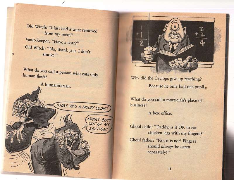 Jokes from the Crypt - told by the Crypt-keeper - the Vault-keeper and the old Witch