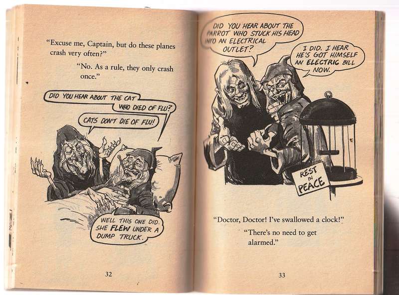 Jokes from the Crypt - told by the Crypt-keeper - the Vault-keeper and the old Witch