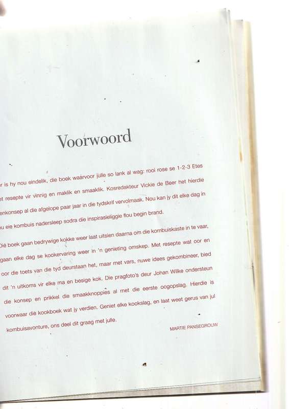 Rooi Rose 1-2-3 Wegneem etes - Vicky de Beer