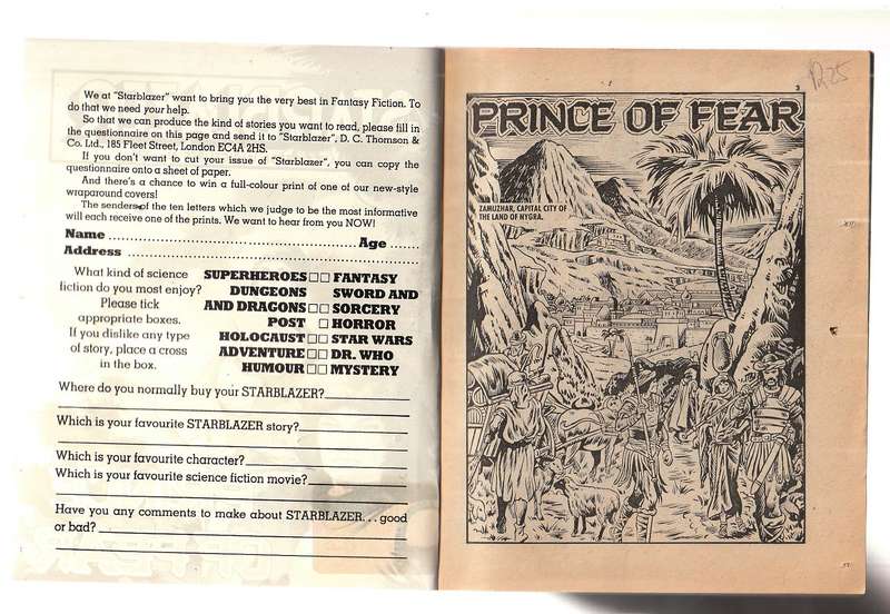Starblazer Comic 226 - Prince of Fear