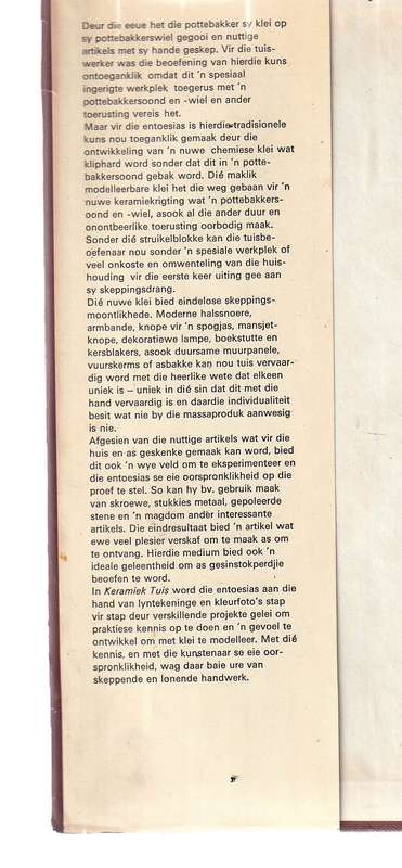 Keramiek Tuis - Valerie Luyt - Hou jy van pottebakkersklei in jou hande?