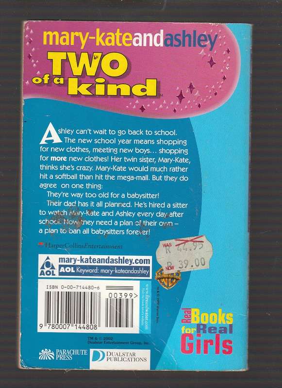 Lot of 6 TWO of a KIND series books - Judy Katscke - Books 1 - 5 -7 - 10 - 15 16