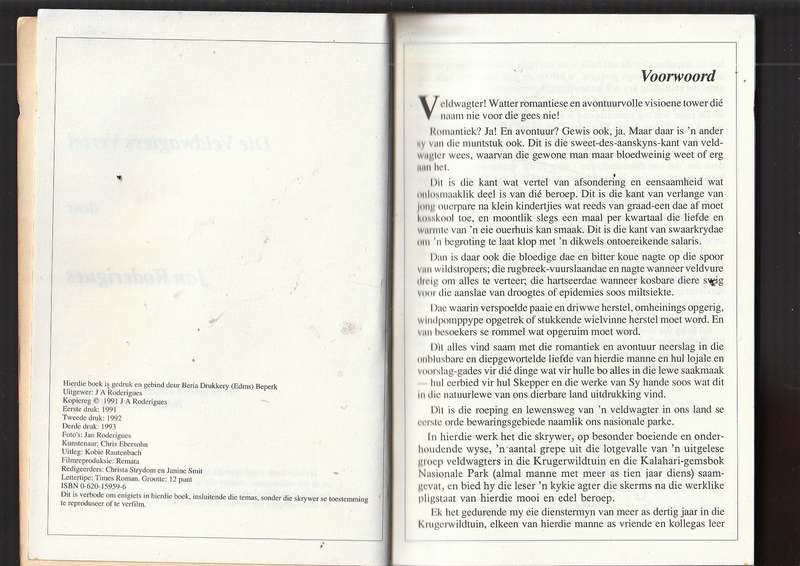 Die veldwagters vertel - Jan Roderiques - 78 ware verhale deur veldwagters