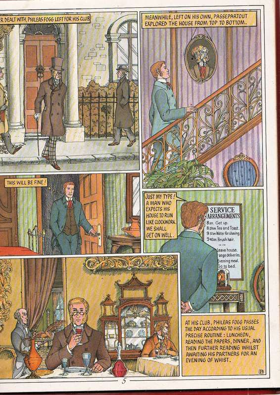Around the World in 80 Days - Jules Verne - Hardcover classic comic