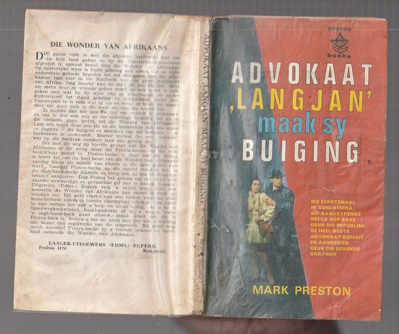 Advokaat Langjan maak sy Buiging - Mark Preston - Regbank reeks nr 1