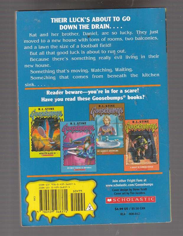 It came from beneath the sink - RL Stine - Goosebumps 17
