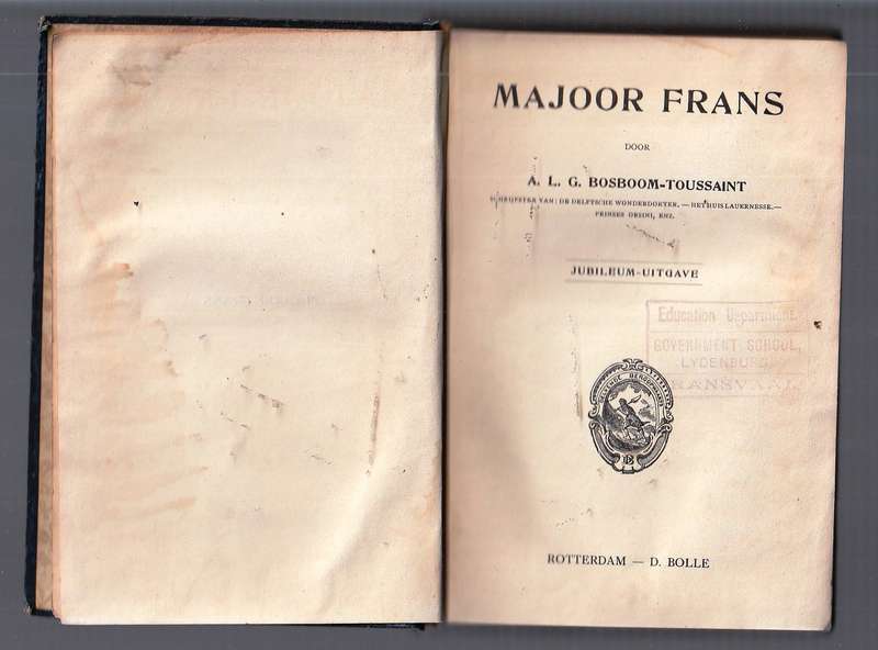Majoor Frans - ALG Bosboom-Toussaint - (1875 Voorwoord_ Jubilee uitgawe - Moontlik 1910-1920)