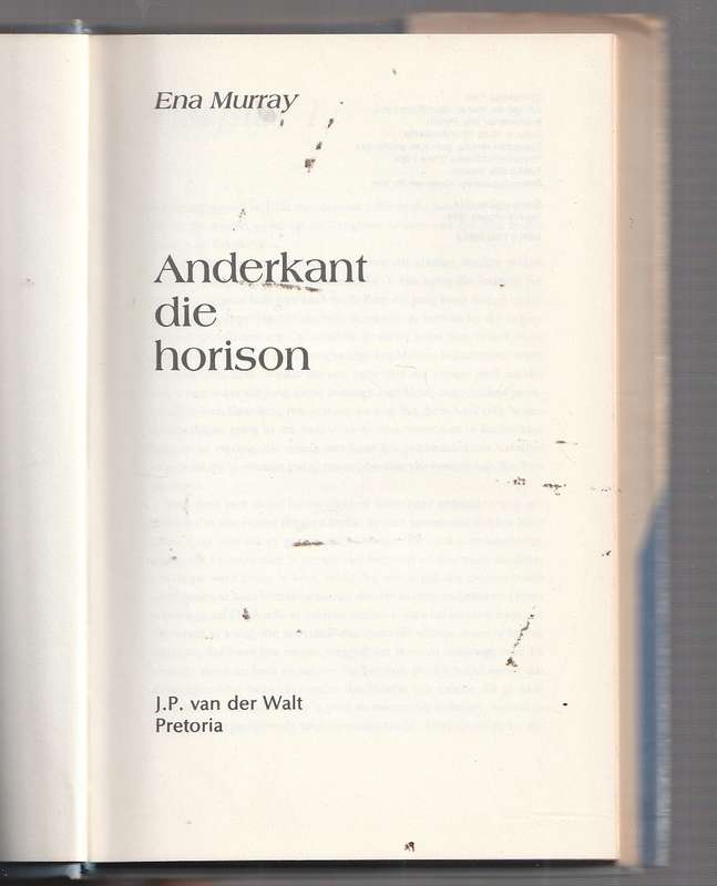 Anderkant die horison - Ena Murray