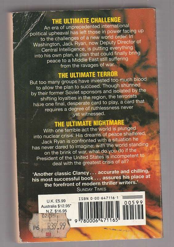 The sum of all fears - Tom Clancy - A Jack Ryan avdenture