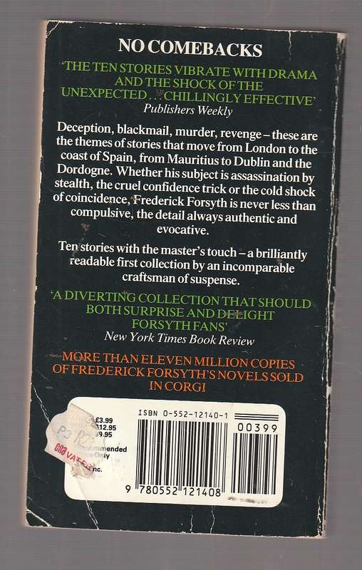 No Comebacks - Frederick Forsyth - Short stories with a twist in the tail