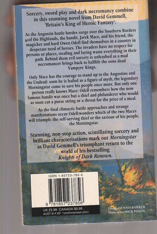 Morningstar - David Gemmell - Sorcery - Swordplay - dark necromancy
