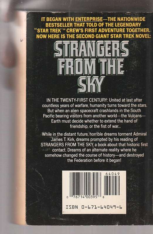 Star trek - Strangers from the Sky - Margaret W Bonanno - First contact with the Vulcans