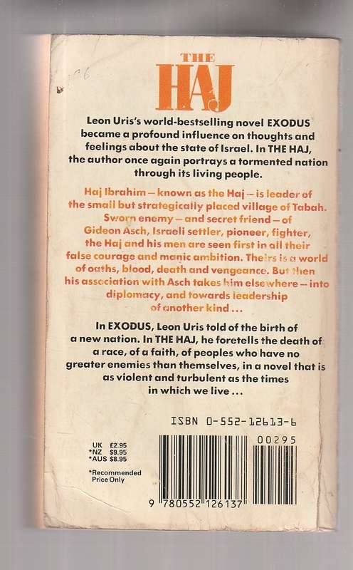 The Haj - Leon Uris - A saga leading to to the state of Israel